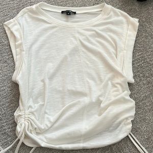 papermoon off white cinched shirt